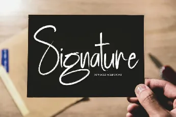 Book Signature font