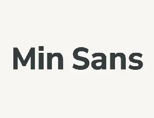 Min Sans font