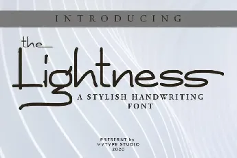 The lightness Handwritten font