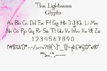 The lightness Handwritten font