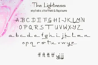 The lightness Handwritten font