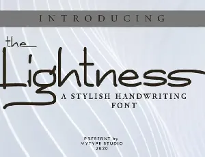 The lightness Handwritten font