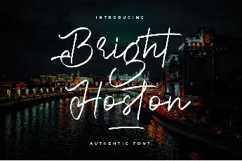 Bright Hoston Handwritten Script font