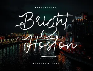 Bright Hoston Handwritten Script font