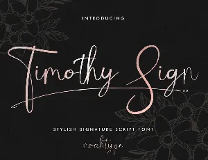 Timothy Sign Demo font