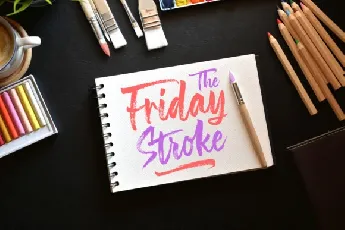 The Friday Stroke Brush font