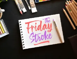 The Friday Stroke Brush font