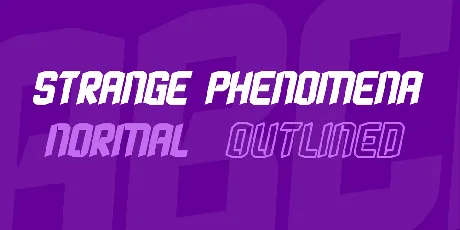 Strange Phenomena font