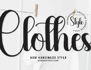 Clothes Script font