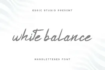 White Balance Demo font