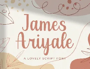 James Ariyale font