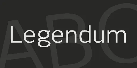 Legendum font