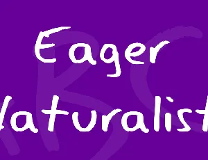 Eager Naturalist font