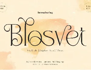 Blosvet font