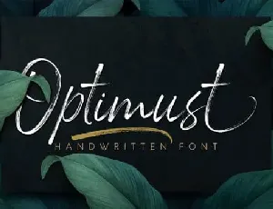 Optimust Brush font