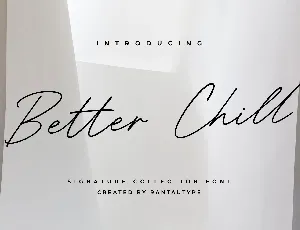 Better Chill font