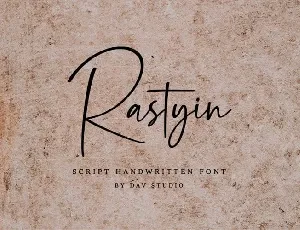 Rastyin Handwritten font