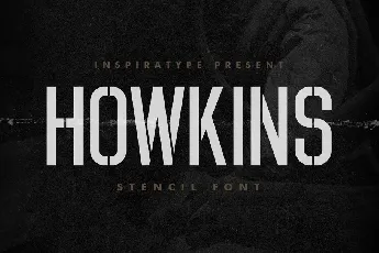 Howkins Stencil Display font