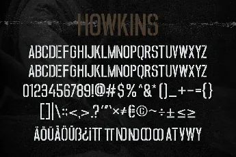 Howkins Stencil Display font