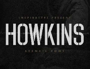 Howkins Stencil Display font