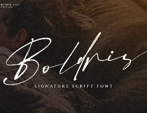 Boldris Signature Script font