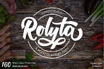 Rolyta Bold Script font