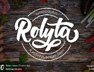 Rolyta Bold Script font