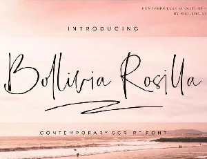 Bollivia Rosilla Script Free font