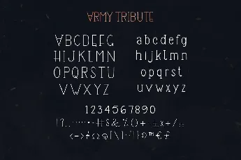 Army Tribute Demo font