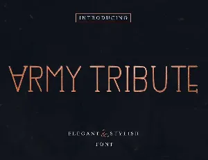 Army Tribute Demo font