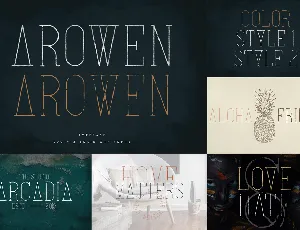 Arowen Demo font