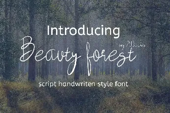 Beauty Forest Script font