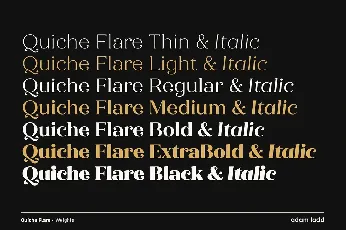 Quiche Flare Family font