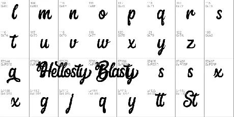 Hellosty Blast font