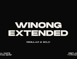 Winong Extended font