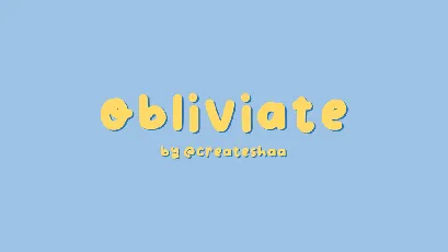 Obliviate font