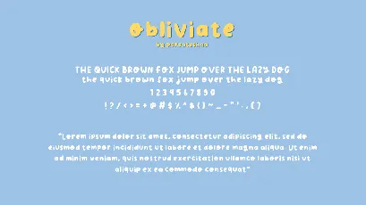 Obliviate font