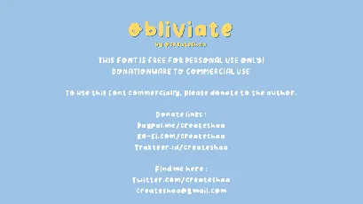 Obliviate font