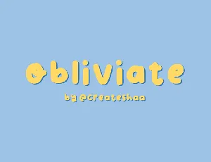 Obliviate font