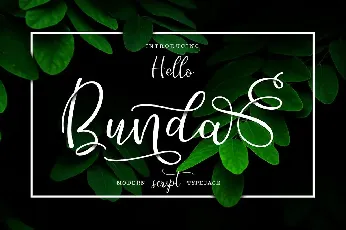 Hello Bunda Script font