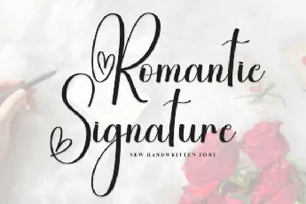 Romantic Signature Calligraphy font