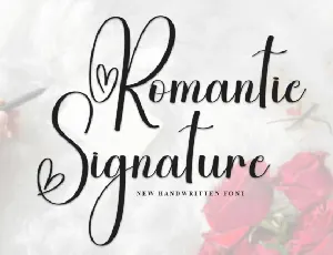 Romantic Signature Calligraphy font