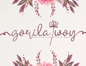 Gorila Woy Calligraphy font