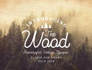 The Wood Vintage Monoline Script font