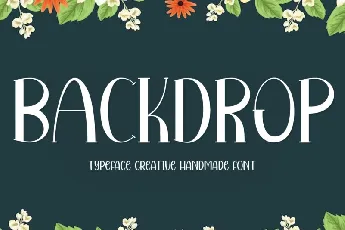 Backdrop Display font