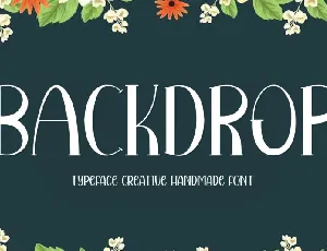 Backdrop Display font