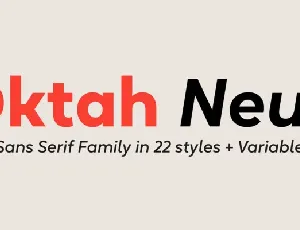 Oktah Neue font