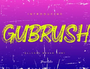 Gubrush font