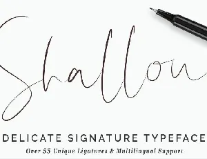 Shallou Signature font