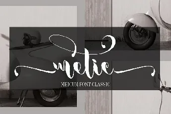 Metic Calligraphy font